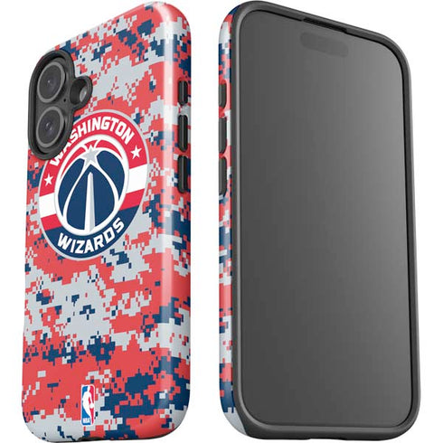 NBA Washington Wizards Camo Digi iPhone 16 Impact Case